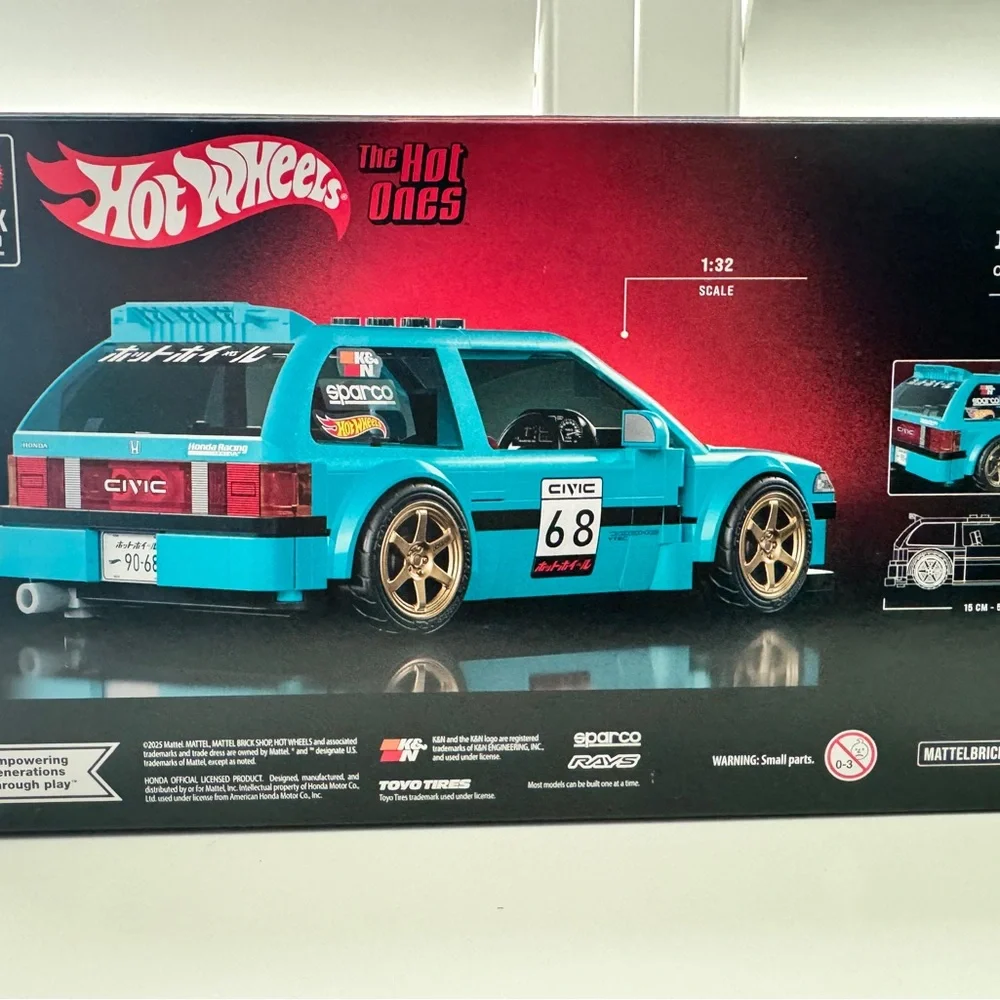 Hot Wheels Turquoise Custom '90 Honda Civic EF Toy Car - Picture 3 of 3